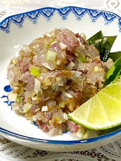 鯵のなめろうレモン添え-レシピのメイン写真