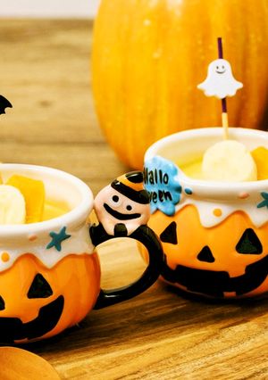 砂糖なし！バナナかぼちゃハロウィンプリン-レシピのメイン写真