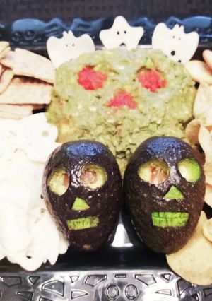 ハロウィンのがいこつワカモレ-レシピのメイン写真