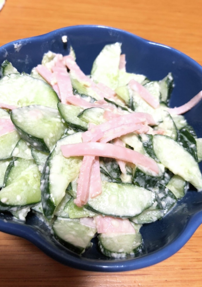 簡単！きゅうりとハムの粉チーズ和え-レシピのメイン写真
