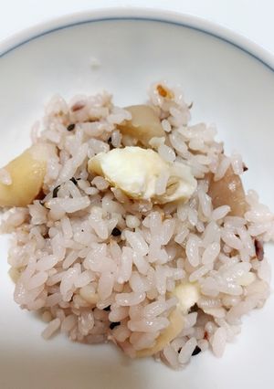 菱の実入り雑穀ごはん-レシピのメイン写真
