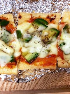簡単手作りソースの油揚げピザ☆-レシピのメイン写真