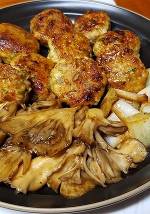 焼き！まいたけネギ団子-レシピのメイン写真