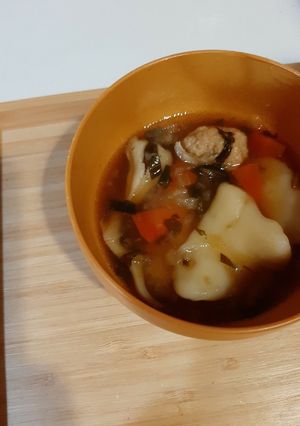 米粉のすいとん♪肉団子バージョン-レシピのメイン写真