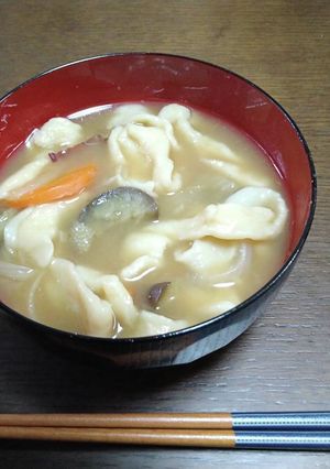 肌寒い秋の晩に!群馬の郷土料理おきりこみ-レシピのメイン写真