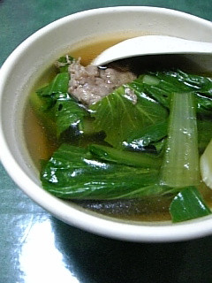青梗菜と牛肉の中華スープ-レシピのメイン写真