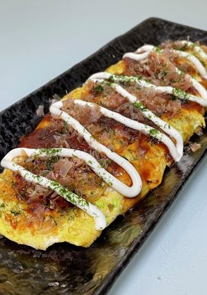 お好み焼き風☆卵焼き☆節約一品!-レシピのメイン写真