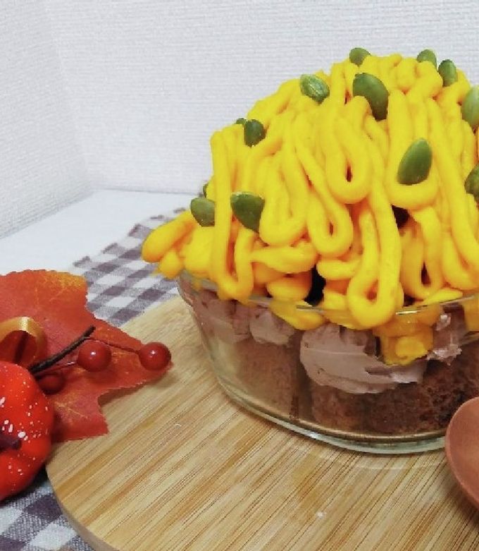 市販のもので☆スコップかぼちゃモンブラン-レシピのメイン写真