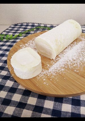 卵白だけ☆真っ白ミニロール☆白玉粉使用-レシピのメイン写真