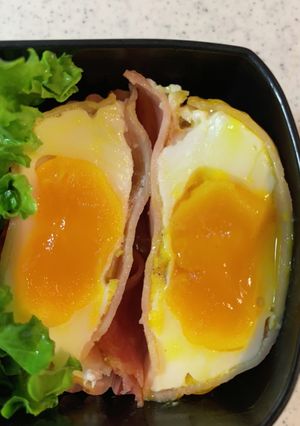 お弁当のおかず　ハム卵　レンジでチン-レシピのメイン写真