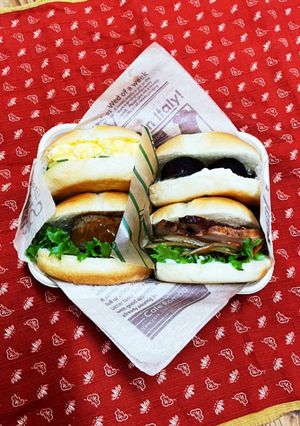 10/14 バーガー弁当〜高３息子弁当-レシピのメイン写真