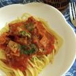 トマトソースパスタ肉入り