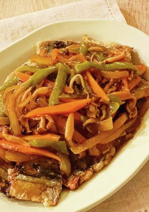 野菜たっぷりさんまの甘酢あんかけ-レシピのメイン写真