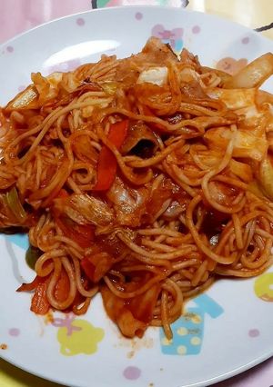 糖質0麺ナポリタン。-レシピのメイン写真
