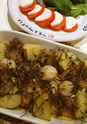 簡単☆チキンのオーブン焼きローズマリー風-レシピのメイン写真