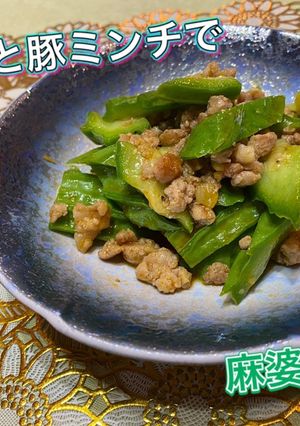 ヘチマと豚ミンチの麻婆炒め-レシピのメイン写真