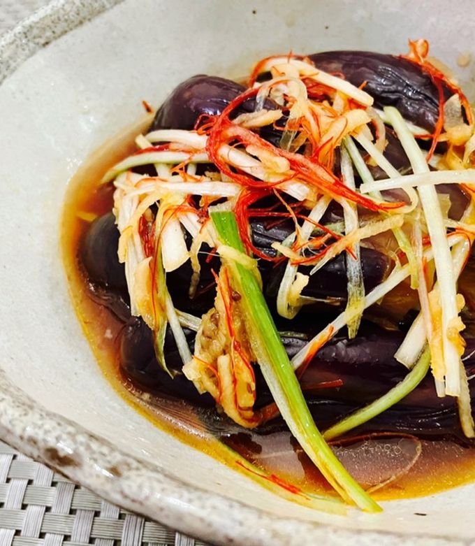 油で揚げない♡ナスのピリ辛中華風おひたし by ジュジュシナ