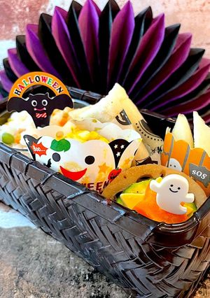 神無月14 春巻き ハロウィン弁当-レシピのメイン写真