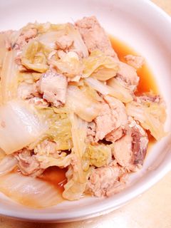 あっさり醤油だけ!白菜と鮭缶の炊いたん-レシピのメイン写真