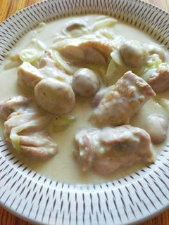 鶏胸肉とマッシュルームのミルク煮-レシピのメイン写真
