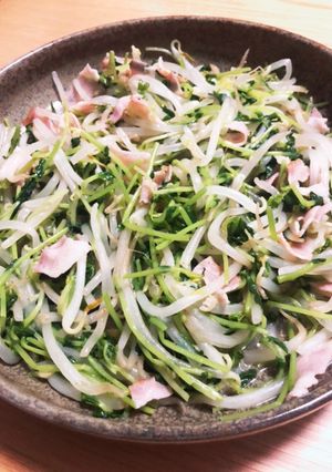 豆苗グラススライダー炒め-レシピのメイン写真