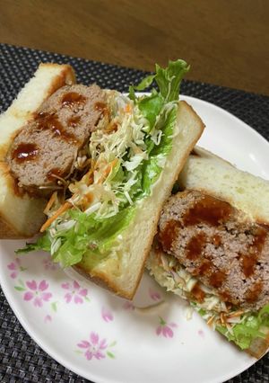 すぐできる♡ハンバーグサンド-レシピのメイン写真