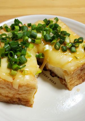 超簡単!レンチン厚揚げトロ~リチーズ乗せ-レシピのメイン写真
