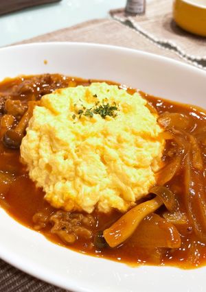 絶品！簡単！オムハヤシ(ハヤシライス)-レシピのメイン写真