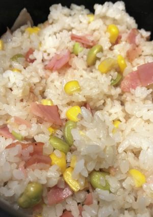 簡単 コーンと枝豆のバター醤油ご飯-レシピのメイン写真