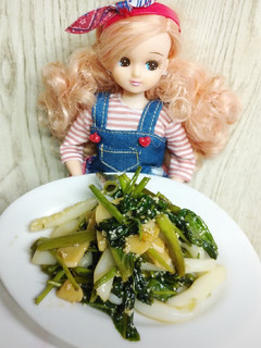 リカちゃん♡空芯菜にんにくいか数の子炒め-レシピのメイン写真