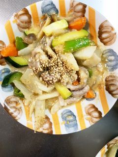 甘味噌ダレ炒め味豚こま大根青椒肉絲風-レシピのメイン写真