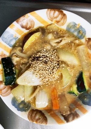 根菜味噌炒め味温野菜サラダ-レシピのメイン写真