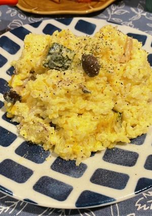 秋食材のチーズリゾット-レシピのメイン写真