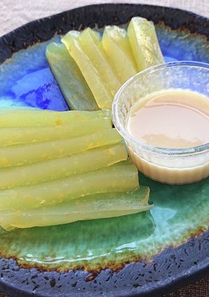 刺身ゆずこんにゃく酢味噌添え-レシピのメイン写真