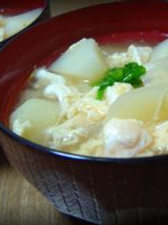 -芋好き味噌汁☆玉ねぎ+玉子--レシピのメイン写真