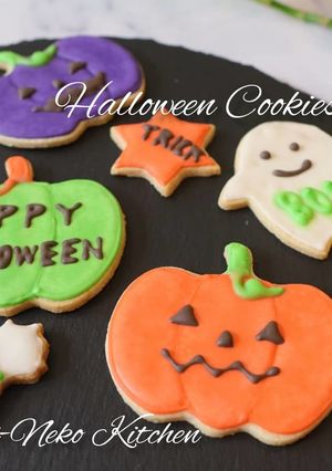 ハロウィンのアイシングクッキー-レシピのメイン写真
