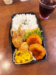つくねとカボチャサラダの和風弁当-レシピのメイン写真