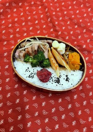 豚トロ焼きと海老はんぺんの春巻き弁当-レシピのメイン写真