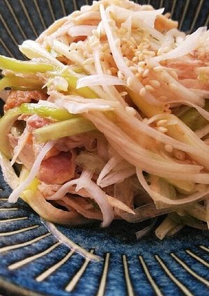 ロティサリーチキンと長ねぎの中華和え-レシピのメイン写真