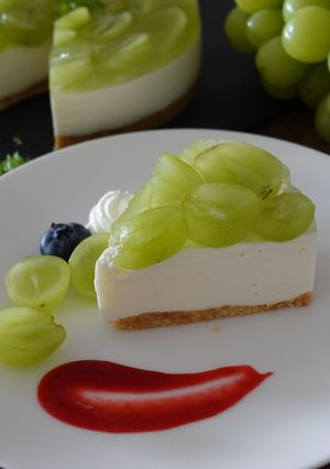 シャインマスカットのレアチーズケーキ-レシピのメイン写真