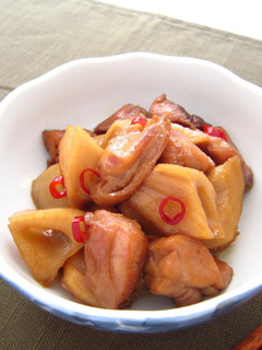 【味一】鶏肉とれんこんの甘辛煮-レシピのメイン写真