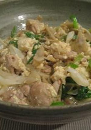 ご飯に合う♬豚ネギごぼうの炒り豆腐♬-レシピのメイン写真