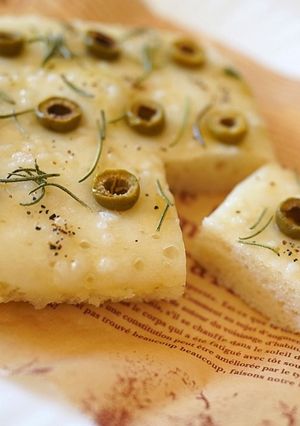 レンジと器1つで簡単♪米粉フォカッチャ-レシピのメイン写真