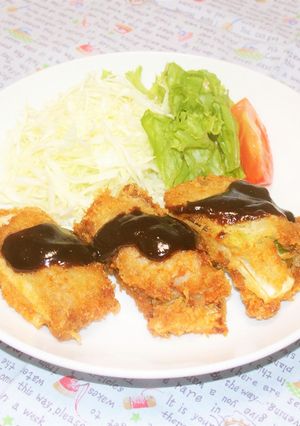 豚肉と白菜の重ねカツ《味噌だれかけ》-レシピのメイン写真