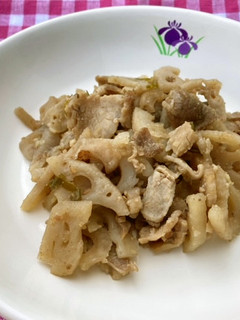 レンコンと豚肉の生姜焼き-レシピのメイン写真