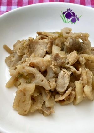 レンコンと豚肉の生姜焼き-レシピのメイン写真