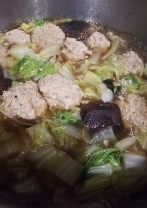肉団子と春雨、白菜の中華鍋-レシピのメイン写真