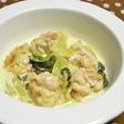 チンゲン菜と白子のクリーム煮