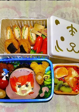 キャラ弁　寺刃ジンペイ　Ｙ学園-レシピのメイン写真