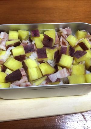 メスティンでサツマイモとベーコンご飯-レシピのメイン写真